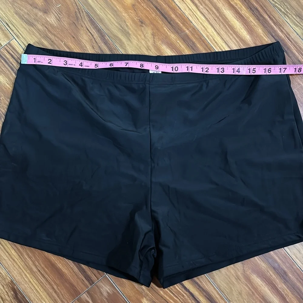 Black swim shorts, size 20W, NWOT. - Picture 2 of 6